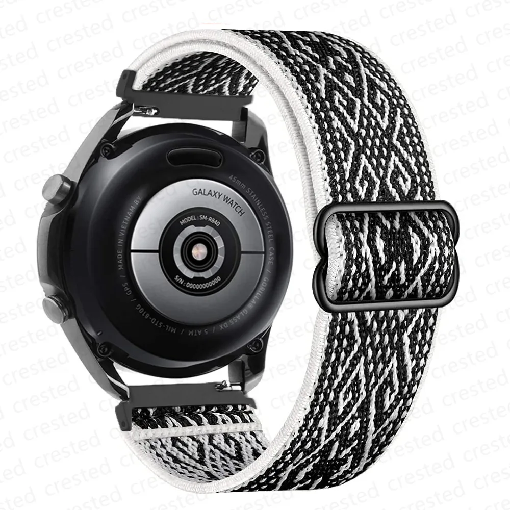 Versatile Nylon Elastic Wristband Bracelet - 20mm/22mm Strap
