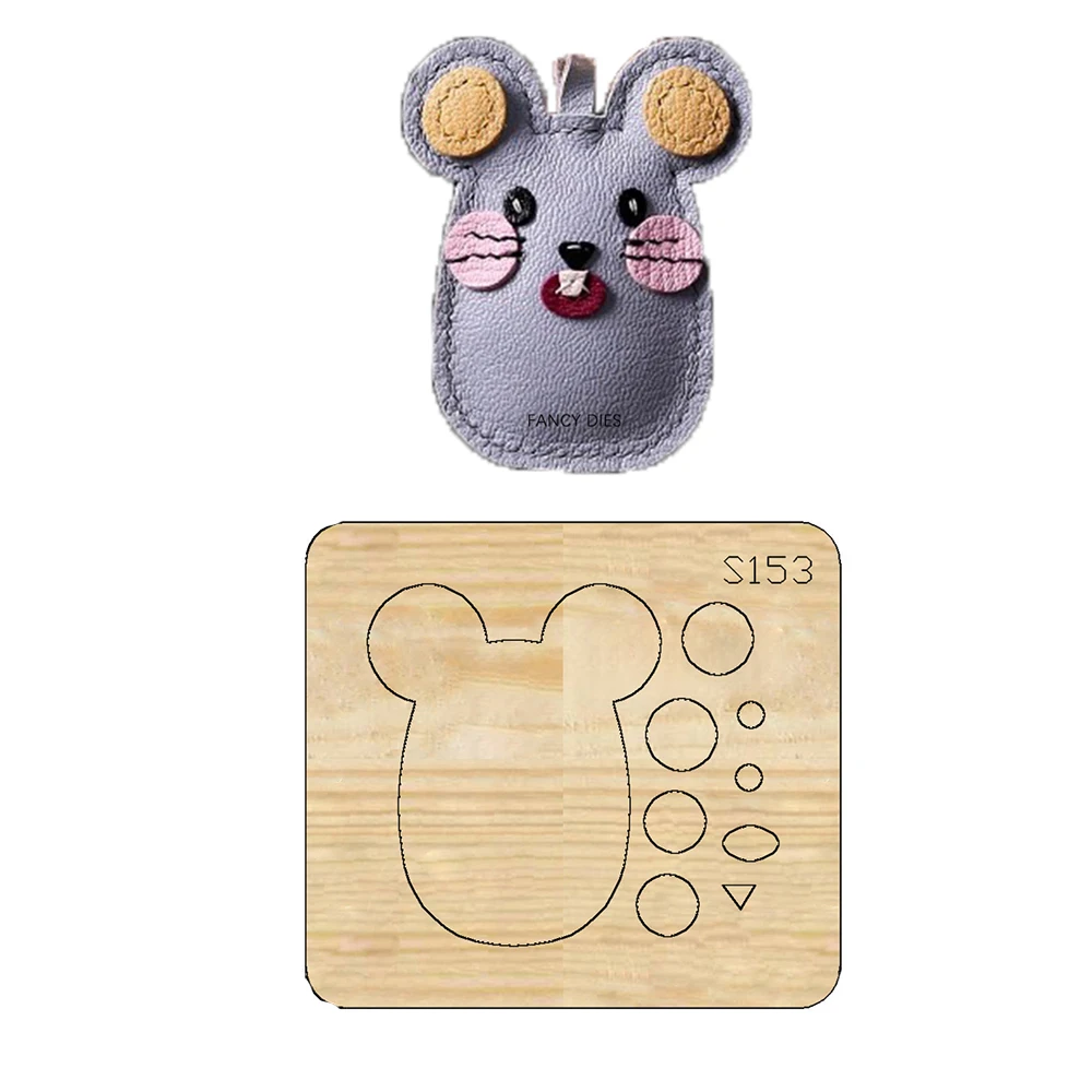 

2022 New Cute mouse keychain pendant Cutting Dies Wood Dies Suitable for Common Die Cutting Machines on the Market