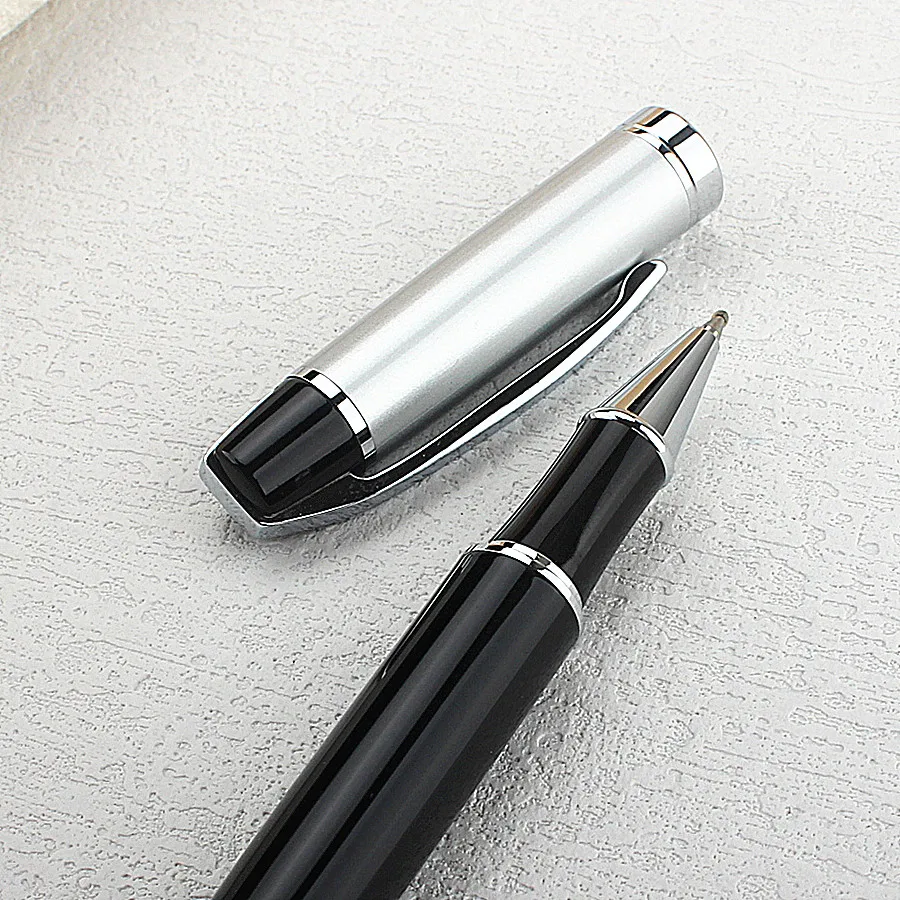 Silver And Black Rollerball Ink Pen Set For Office Writing_voghion.com