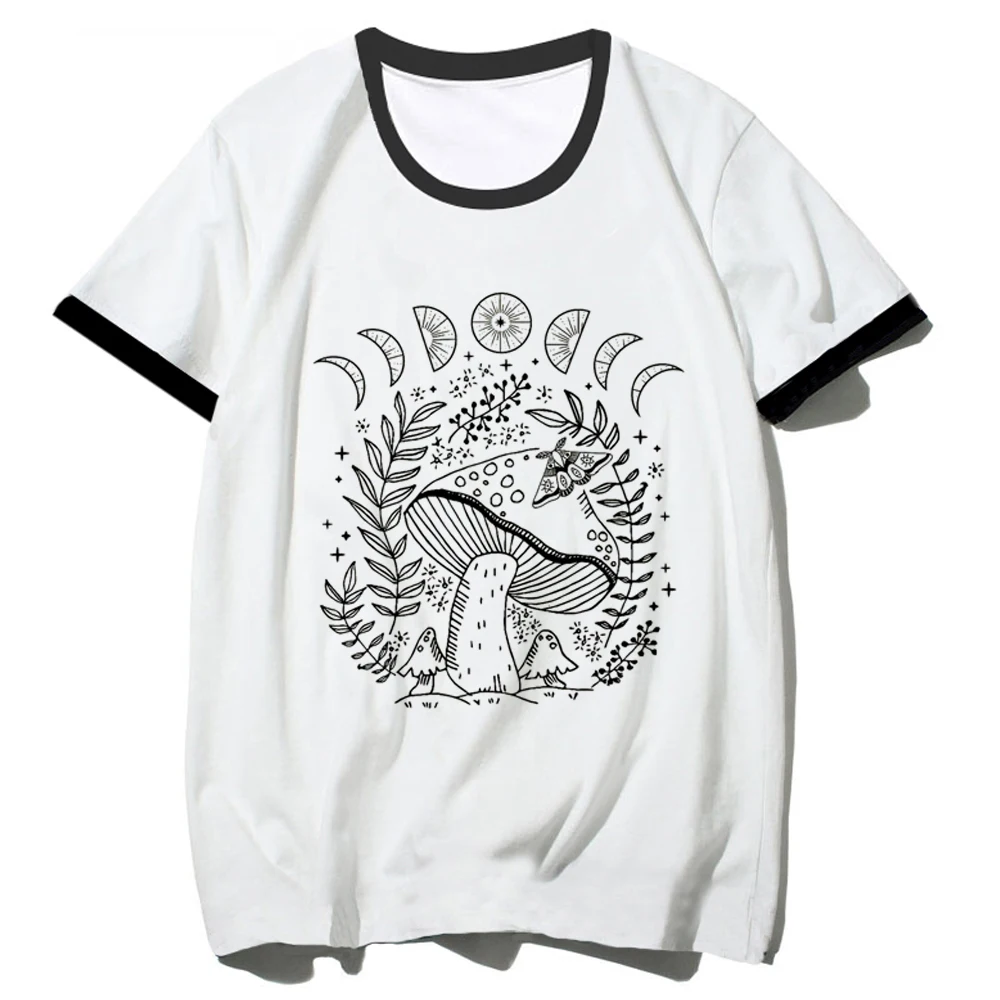 

Женская футболка с рисунком ведьмы Тройная Луна Готический солнцезащитный Топ Женская манга японская забавная одежда с графическим рисунком