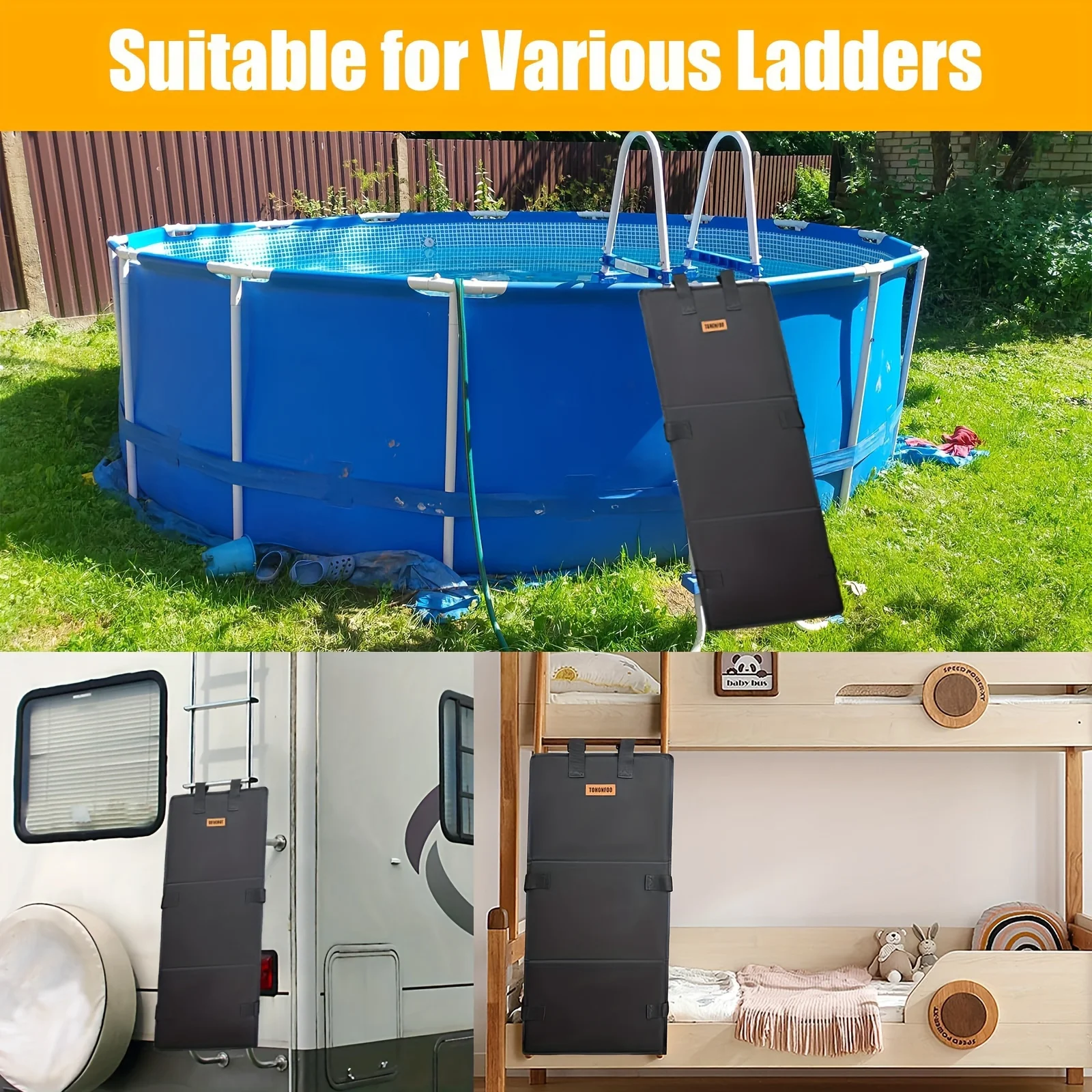 Cross-Border Bunk Bed Foldable Ladder Plate Lock Upper And Lower Bed Ladder Guardrail Protects Bunk Beds from Climbing And Falli