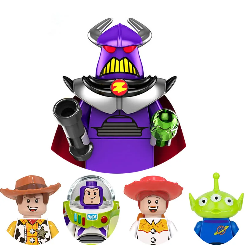Mini-figurines Toy Story Lego Zurg Woody Buzz Jessie Alien