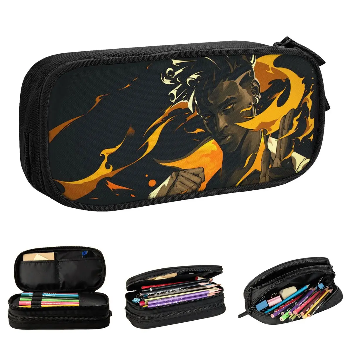 

Valorant Phoenix Shooting Game Pencil Cases Computer Accessories Pen Holder Bag for Student Large Storage Office Gift Pencil Box