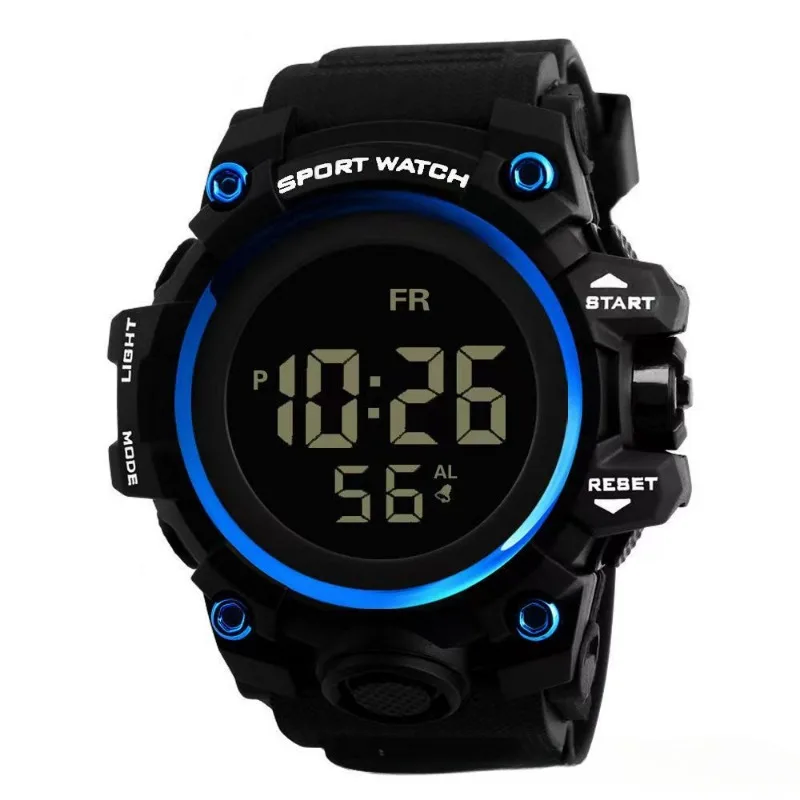 Large dial electronic watch men's multifunctional sports electronic watch