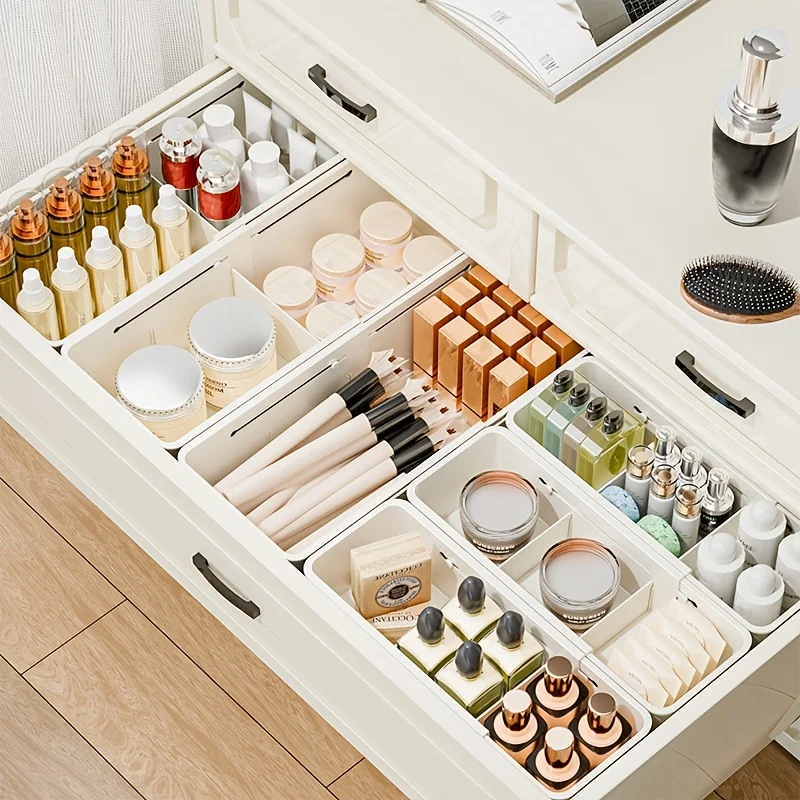 Adjustable Drawer  - Retractable Divider Storage Box for Bedroom, Bathroom, Kitchen, Office.     Ideal for Underwear, Cosmetics 2
