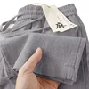 Loose Cotton Linen Men's Summer Casual Pants Qui Dry Straight Leg Large Size Comfortable Breathable Daily Wear