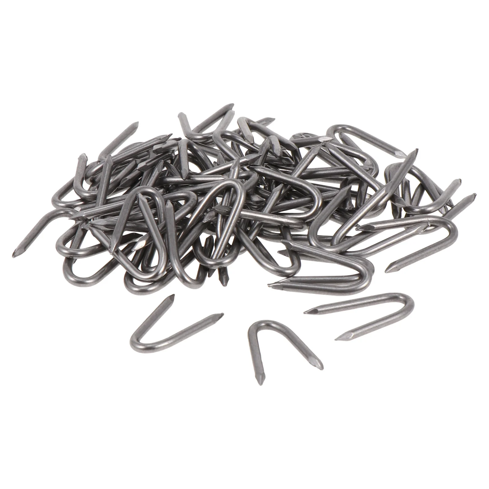 

70 Pcs Fence Nails Garden Pile Barbed Wire U-Shaped Fixing Gardening Pegs Iron U-nail