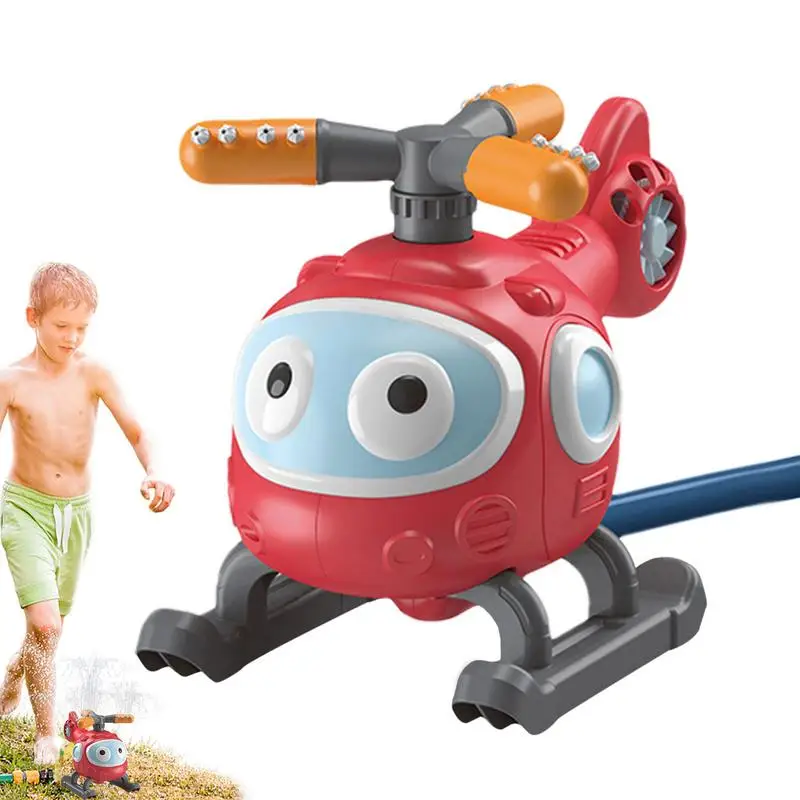 

Helicopter Water Sprinkler Bath Toy For Kid 45 Degree Rotating Backyard Water Toys Water Pressure Lift Sprinkler Boys Girls Toy