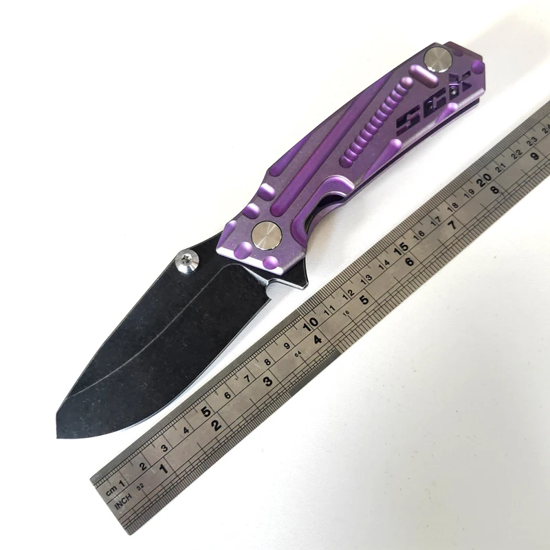 Chung Kui Made Rogue Shark Strong Folding Knife Ti Handle S35VN Blade Tactical Pocket EDC Outdoor Equipment Survival Tools