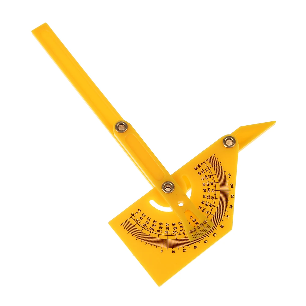 180 Degrees Angle Ruler Goniometer Plastic Protractor Woodworking Gauge Tools