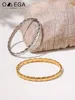 Simple Stainless Steel Bracelets Bangle For Women 18k Gold PVD Plated Women's Gold Silver Color Cuff Bracelet Bangles Jewelry 1