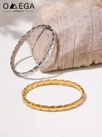 Simple Stainless Steel Bracelets Bangle For Women 18k Gold PVD Plated Women's Gold Silver Color Cuff Bracelet Bangles Jewelry 1