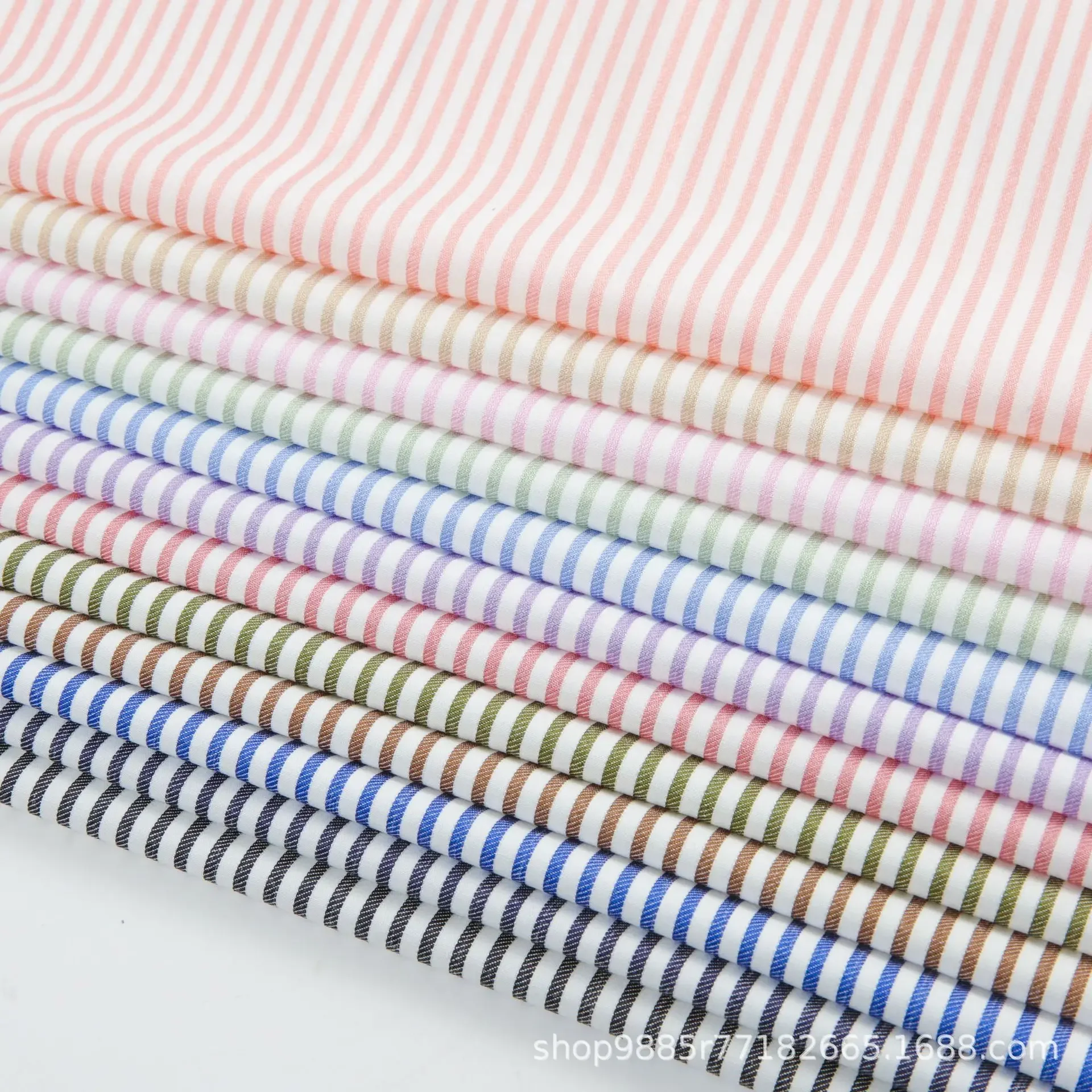 Fashionable Striped Shirt Fabric for Women Kids Embroidered Twill Pattern Sportswear Material from Mainland China