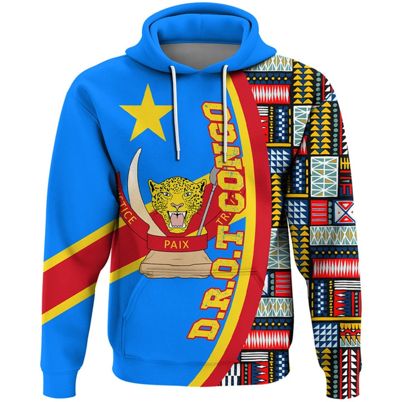 thumbnail image 1 of Sudadera con capucha y emblema nacional de la bandera del Congo, chaqueta deportiva para hombre, estampado 3D, jerseys africanos de gran tamaño, sudadera, ropa unisex, envío directo, 1 of 4