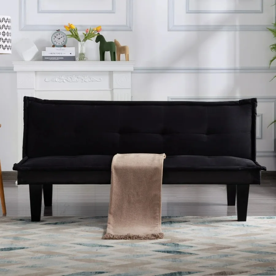 Black Convertible Futon Sofa 4