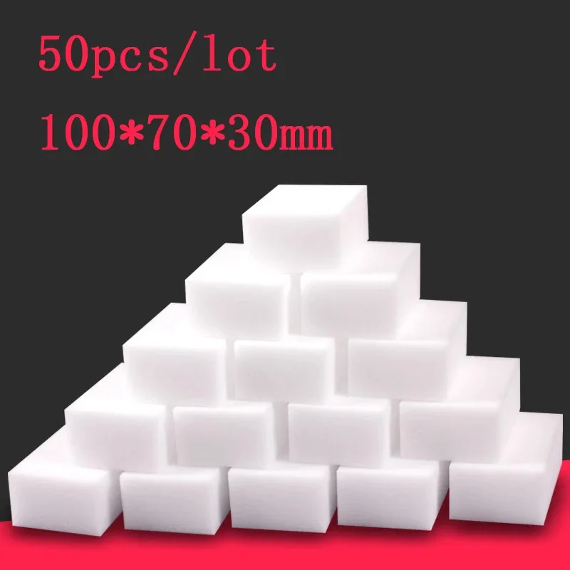 Melamine Sponge Eraser 50 pieces White Kitchen Office Bathroom Cleaning/Dishwashing Accessories 100 * 70 * 30mm