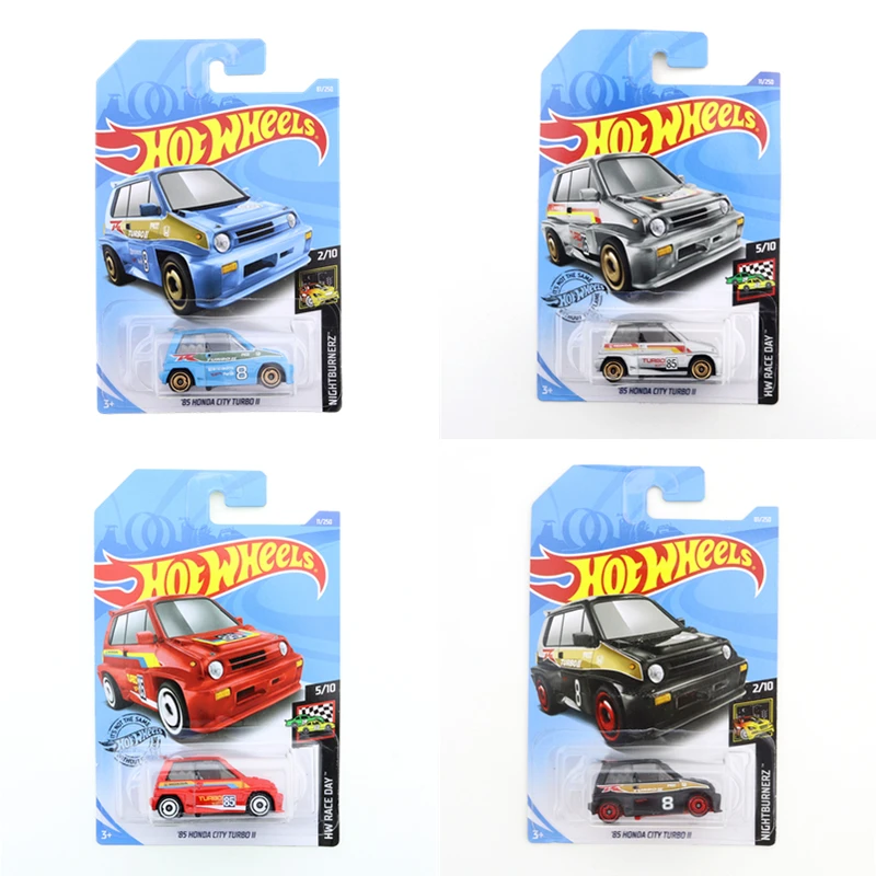 

2019-81 2020-11 2022-13 оригинальный Hot Wheels Mini Coupe 85 HONDA CITY TURBO II 1/64 металлическая литая модель автомобиля, детские игрушки в подарок