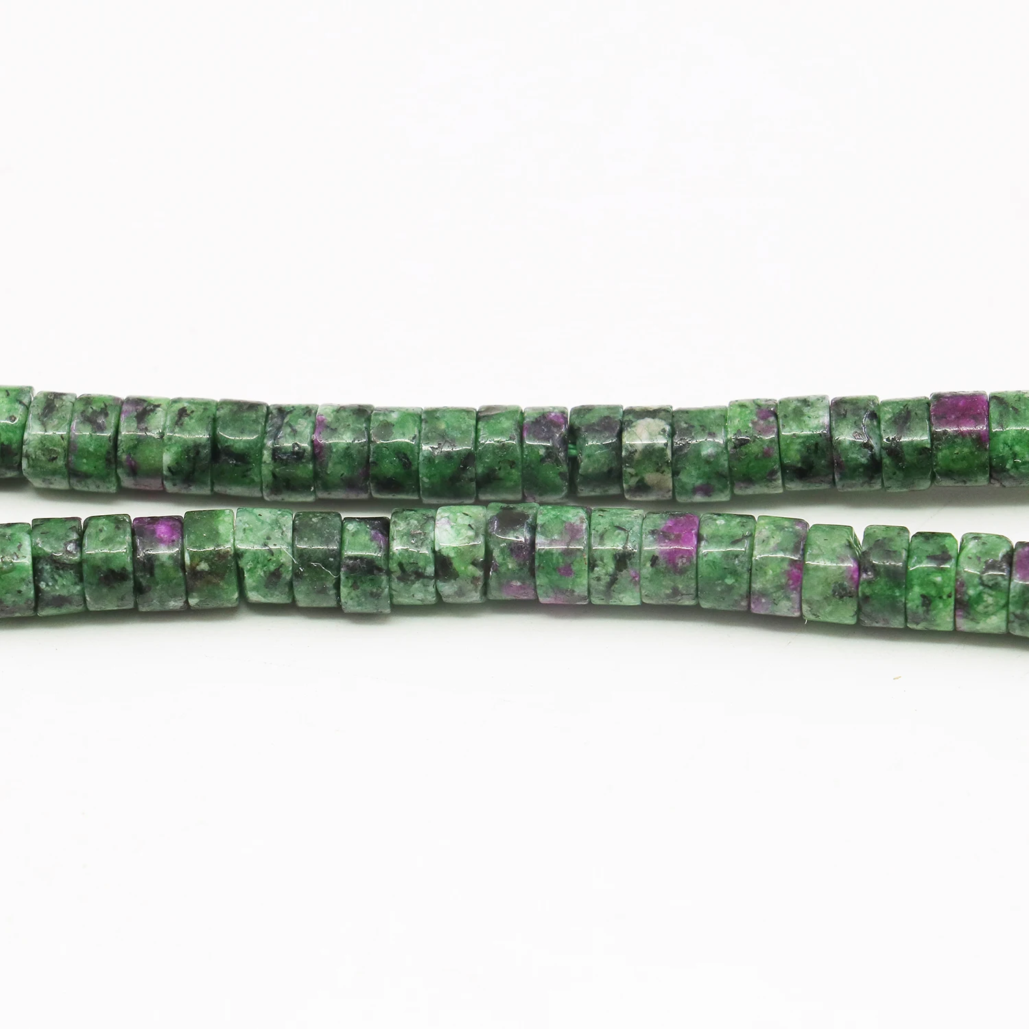 4x7mm Natural Amazonite Stone/pink Crystal/Epidote Gemstone Round Stone Loose Bead Coin,Jewelry Necklace Bracelet for Men/Women