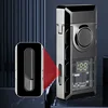 Creative Voice Controlled Ignition Gas Lighter Color Light Battery Display Open Fire Switching Jet Fire USB Electric Lighters 6