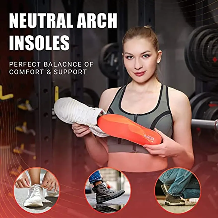 PCSsole Arch Support Insoles for Plantar Fasciitis Pain Relief, Comfortable Shoe Inserts for Men and Women