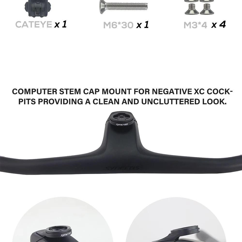 Description Picture 5 of itemSyncros BIKE Cnc Aluminum Top Cap Computer Mount 0 Degree Fraser Ic Sl Wc/Dc/Xc Handlebars Xc Stem 1.5/2.0 Garmin/Wahoo/Bryton