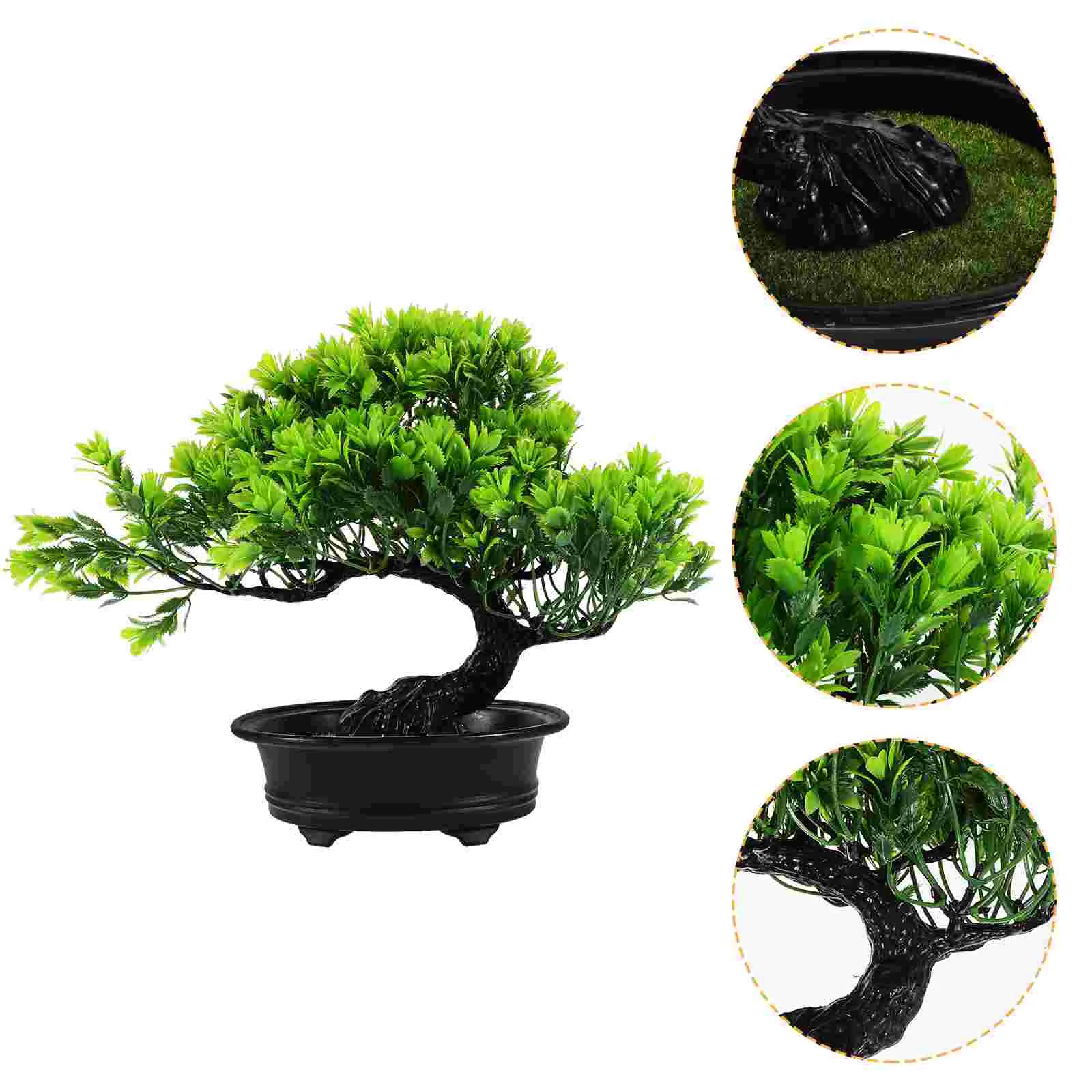 

Small Fake Plants with Pot Artificial Potted Bathroom Decorations Bonsai Tree Realistic