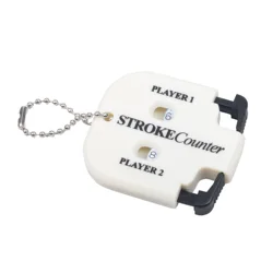 Compact Two - Digit Golf Score Counter with Keychain - Convenient Golf Accessory for Training and Practice (White)