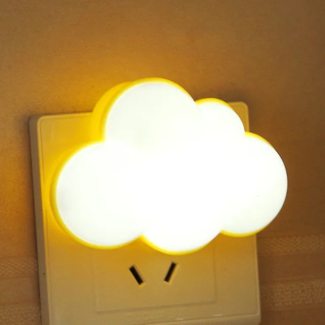 Cloud Mini Heart Butterfly Sensor Control LED Night Light for Dark Night Children Bedroom Bedside Lamp EU/US Plug Baby Sleeping 1