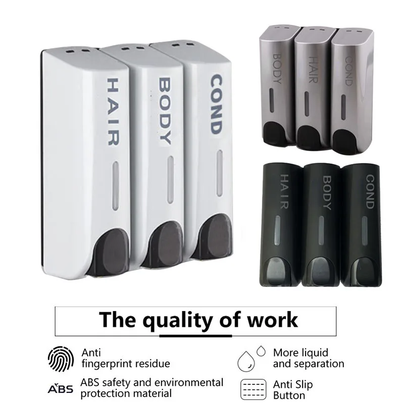 

Автоматический дозатор для мыла, 350 мл, настенный дозатор для мыла и шампуня, контейнер для жидкого мыла для ванной комнаты