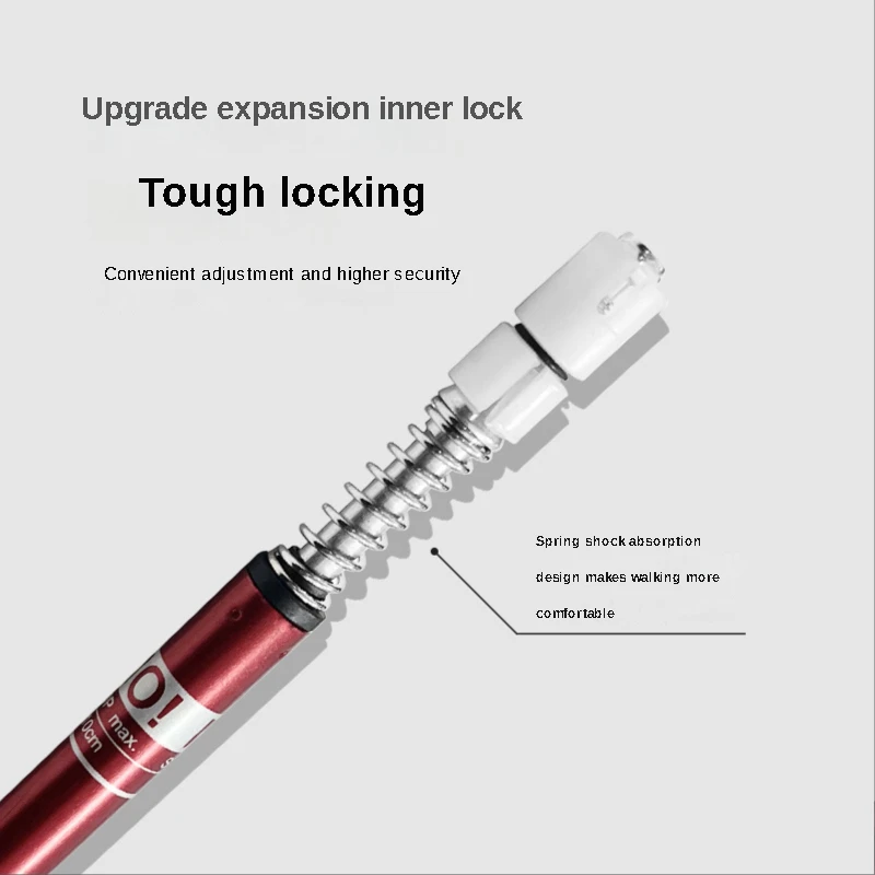 Adjustable Ultralight Trekking Poles Aluminium Alloy Walking Stick Trail Running Hiking Alpenstock Folding 135cm For Tourism 5