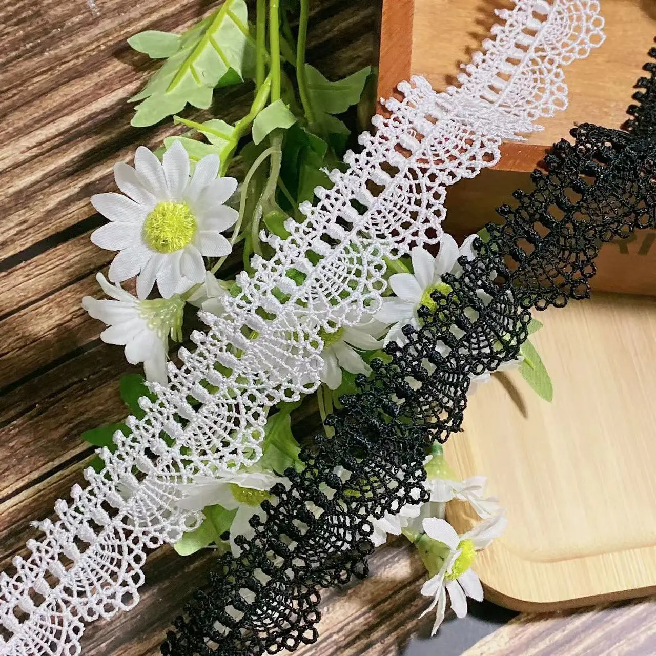 Embroidery Lace Ribbon 3CM Wide For DIY Sewing Bridal Applique Collar Wedding Decor