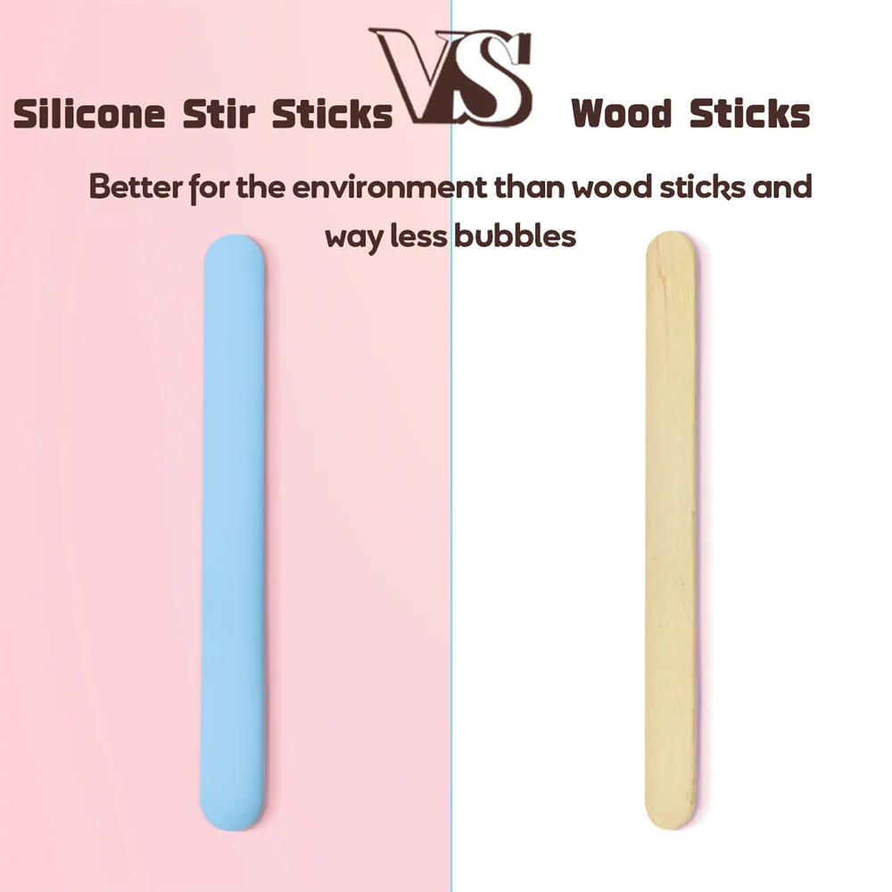 3PCS Silicone Stir Sticks Mixing Resin Epoxy Liquid Concrete Cement Making Tools anti-skid non-stick