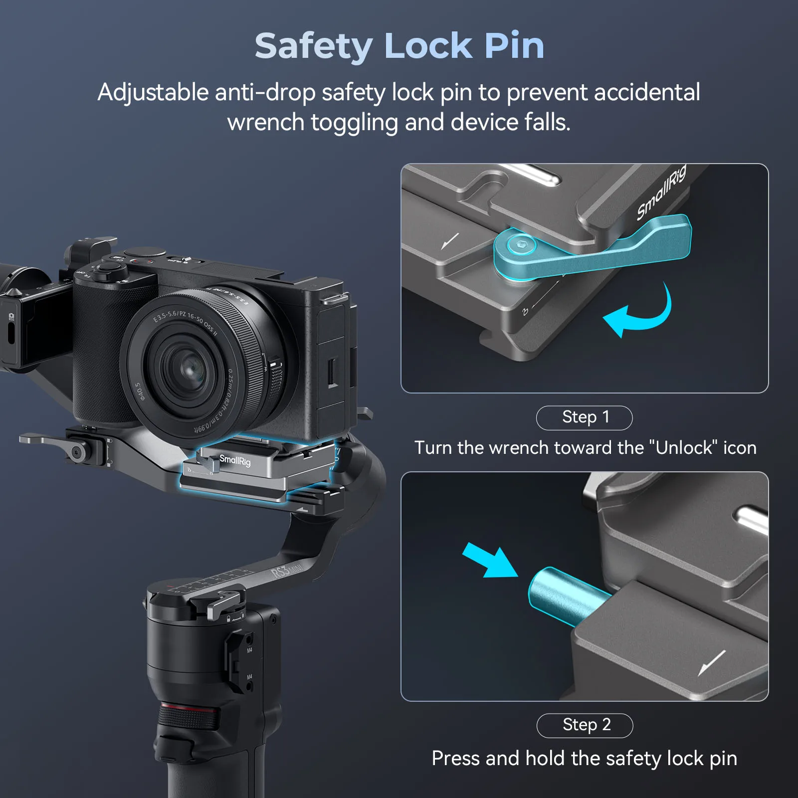 HawkLock H38 Arca-Swiss Quick Release Plate for DJI RS 4 / RS 4 Pro / RS3 / RS 3