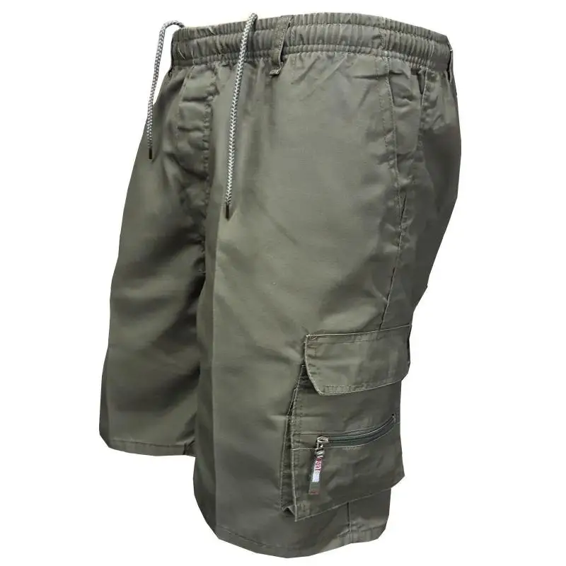 Summer Men's Shorts Outdoor Sports Casual Shorts Men's Loose Work Shorts Breathable Elastic Waistband Drawstring Beach Pants