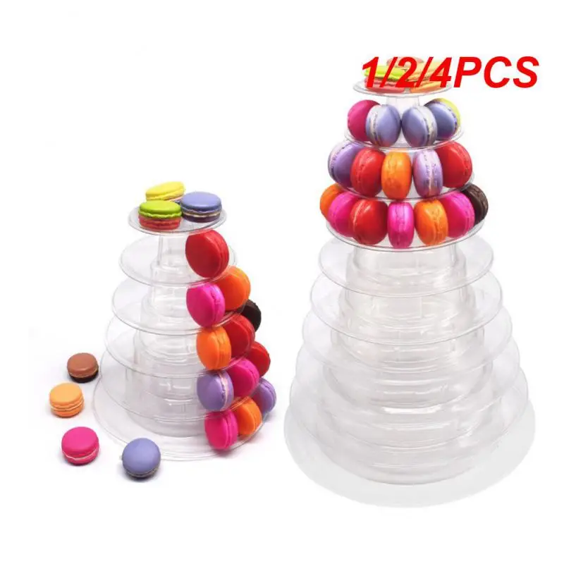 1/2/4 Pz Macaron Espositore Torta Stand Cupcake Torre Rack Vassoio Basi Per Dessert Tavolo Matrimonio Macaron Stand Candy Bar