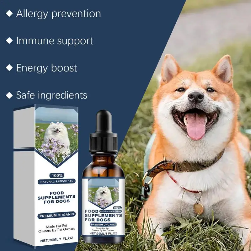 Dog Support Supplements 30ml Dog Immune Support Drops Nutrition Supplement For Dogs Natural Supplement Pet Supplies