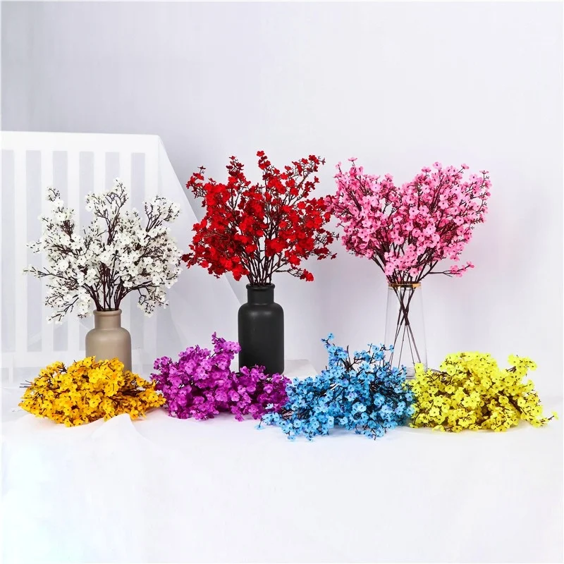 Искусственные цветы 51 см длинные розовые сливы свадебные фальшивые наряд