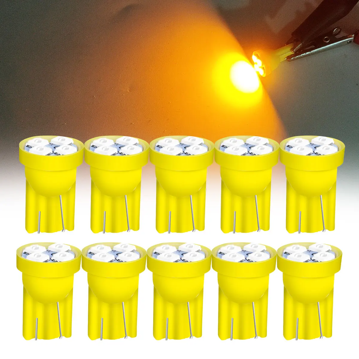 10 Teile/satz Auto Licht T10 4SMD 1210 Hohe Helligkeit LED Chips Blau LED Licht Auto Lesen Licht Spielen und Stecker lange Lebensdauer – Detail 9