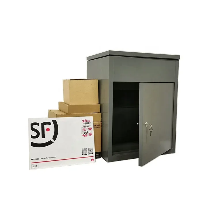 Waterproof Delivery Mailbox,Large Home DoorwayCourier Parcel Receiving Cabinet,Anti-theft Security Mental Express Delivery Box