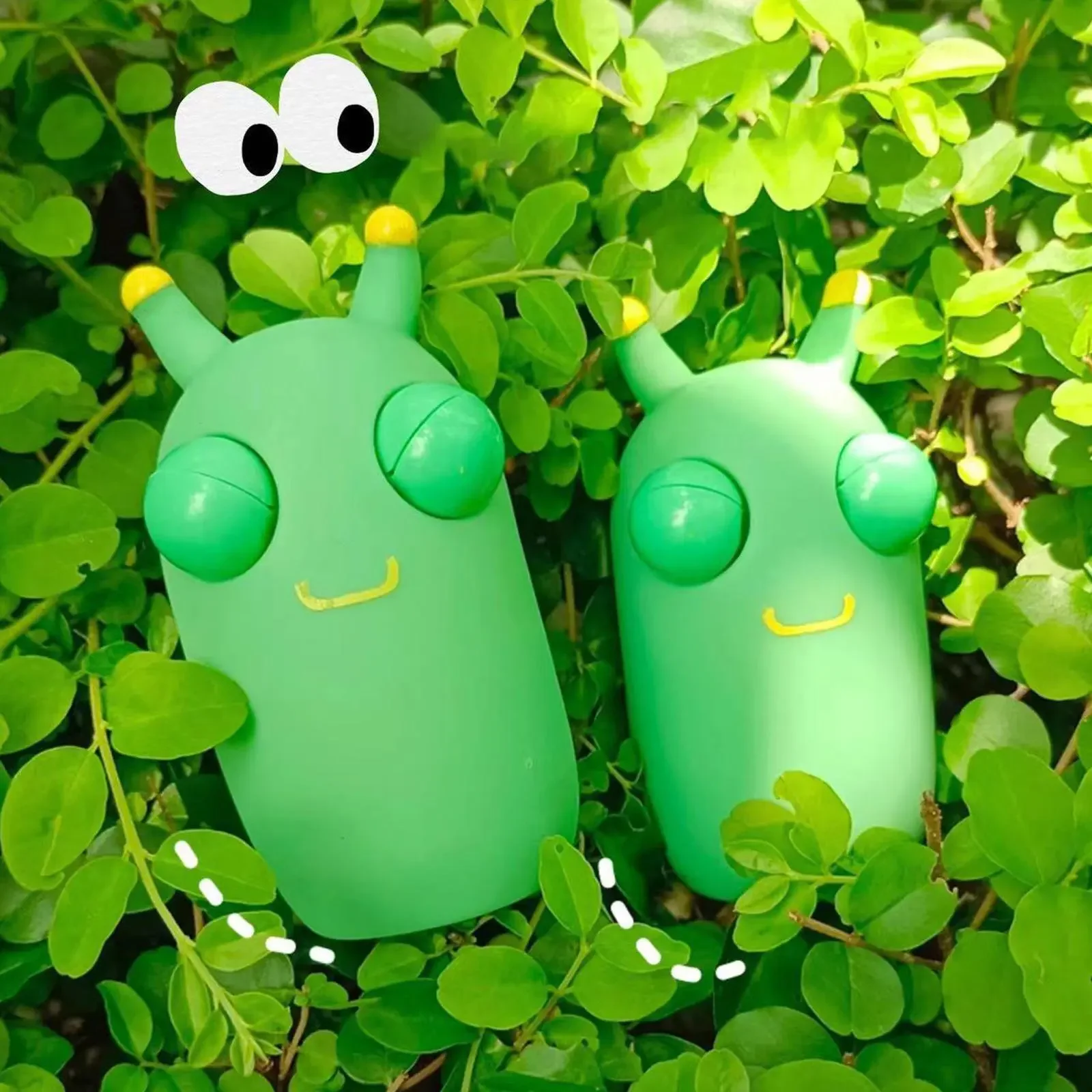 Funny Squeeze Toy Green Eye Caterpillar Pinch Toys Adult Kids Stress Relief Toy Creative Decompression Toy 5