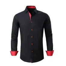 

Mens Dress Shirts Regular Fit Long Sleeve Men Button Down Shirt 2022 Men business Shirts Solid Formal Shirts
