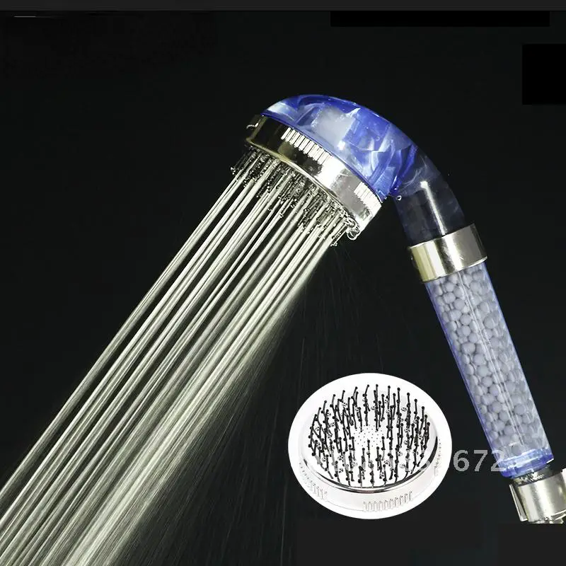 

Zhangji 3 Jetting high pressure Shower head SPA Filter Handled Water Saving Comb massage Nozzle suitable for Women Adjustable