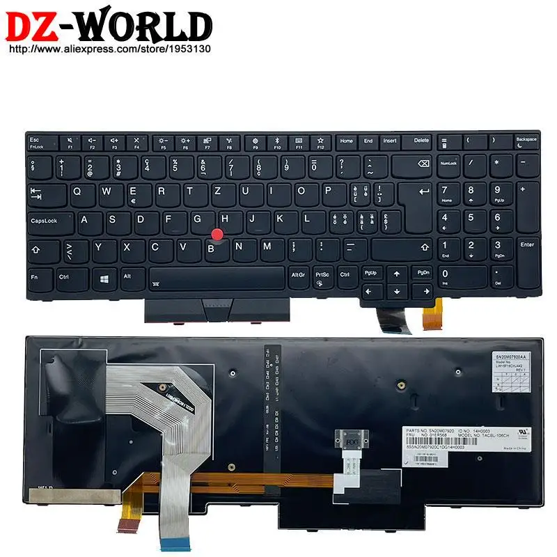 Teclado retroiluminado para laptop Lenovo thinkpad t570,