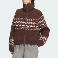 Veste tricotée ample à double fermeture éclair pour femme Adidas Clover authentique KS5985 1