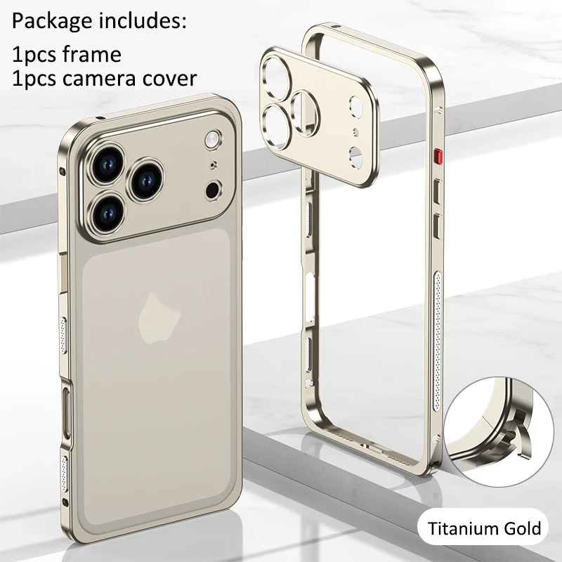 Premium Aluminium Alloy Metal Frame Bumper with Camera Protector Cap Cover