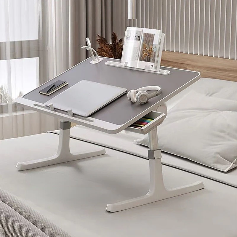 Mesa De Cama Para Computador Multifuncional Plegable Ajustable Natural