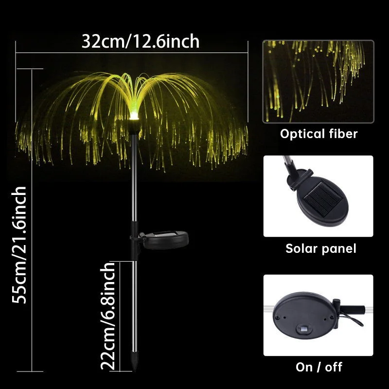 outdoor fence lights 3Pcs Solar Jellyfish Light 7 Colors Changing Garden Lights Outdoor Waterproof Decor Landscape Light LED Lawn/Pathway Lights solar panel lights