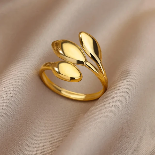 Bagues en acier inoxydable 316L pour femmes, couleur or, anneau ouvert géométrique multicouche, Vintage, étanche, bijoux esthétiques de mariage, cadeau