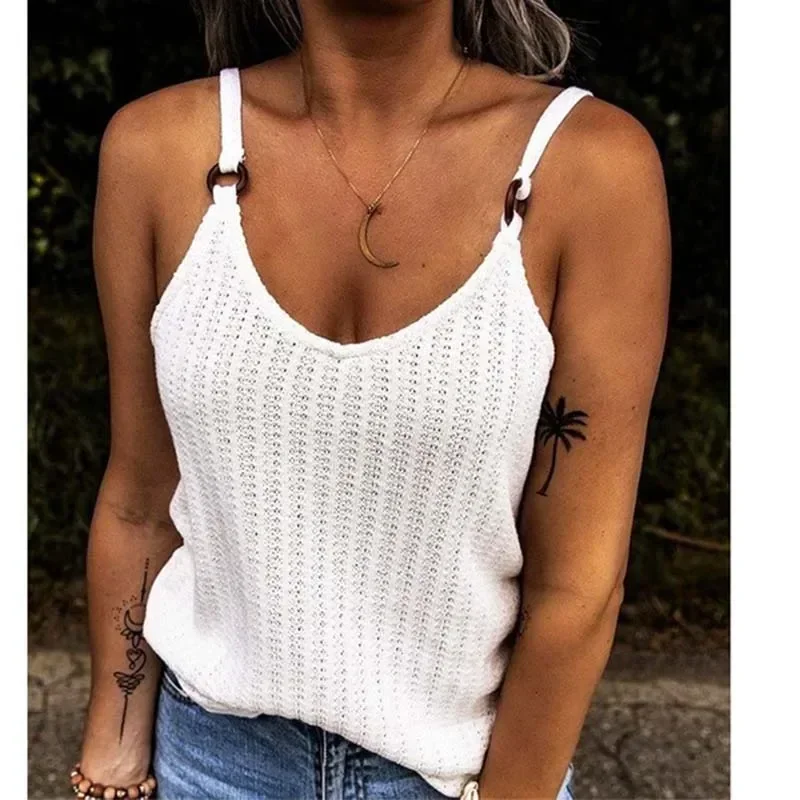 

6 Colors Simple Camisole Women Deep V Tank Tops Loose Plus Size Vest 3Xl