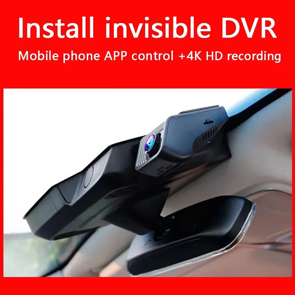 자동차 DVR 대시 캠 카메라, HD 4K, 2160P, 와이파이, 2K, 1600P, 24H 주차 모니터, 앱 제어, 모든 차량용 운전 비디오 녹음기